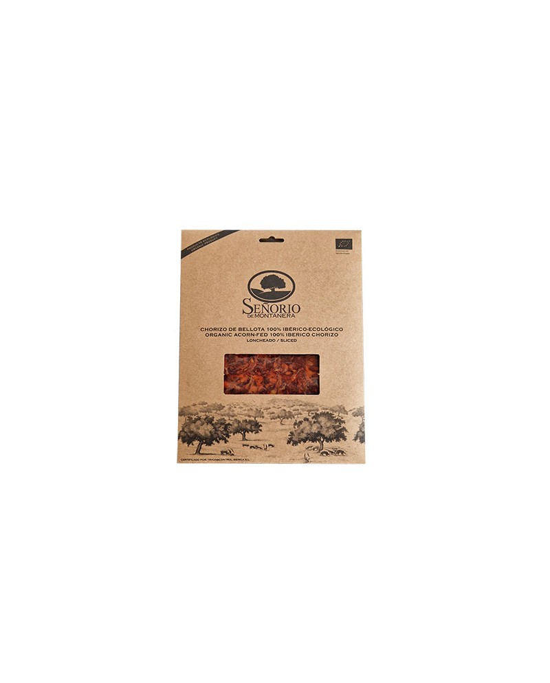 Ekologisk 100% iberisk Bellota Chorizo skivad 100 grs