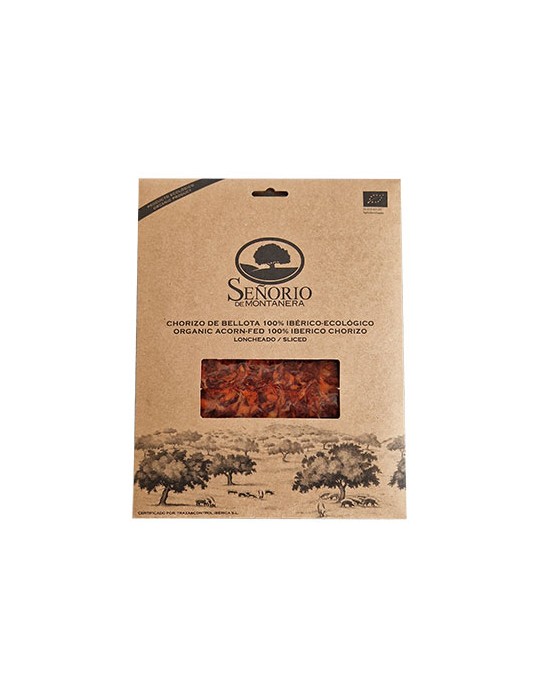 Ekologisk 100% iberisk Bellota Chorizo skivad 100 grs