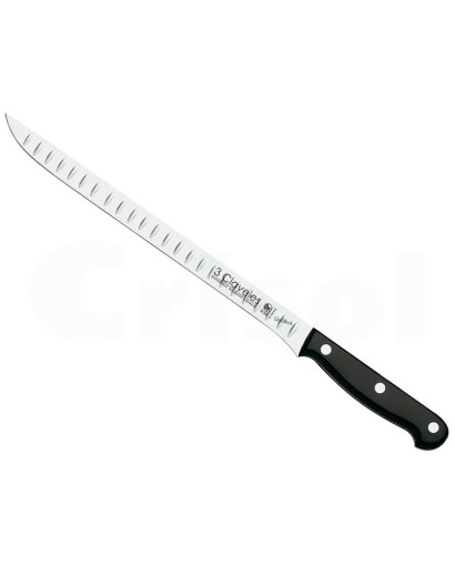 Ham knife 24 cm. honeycombed